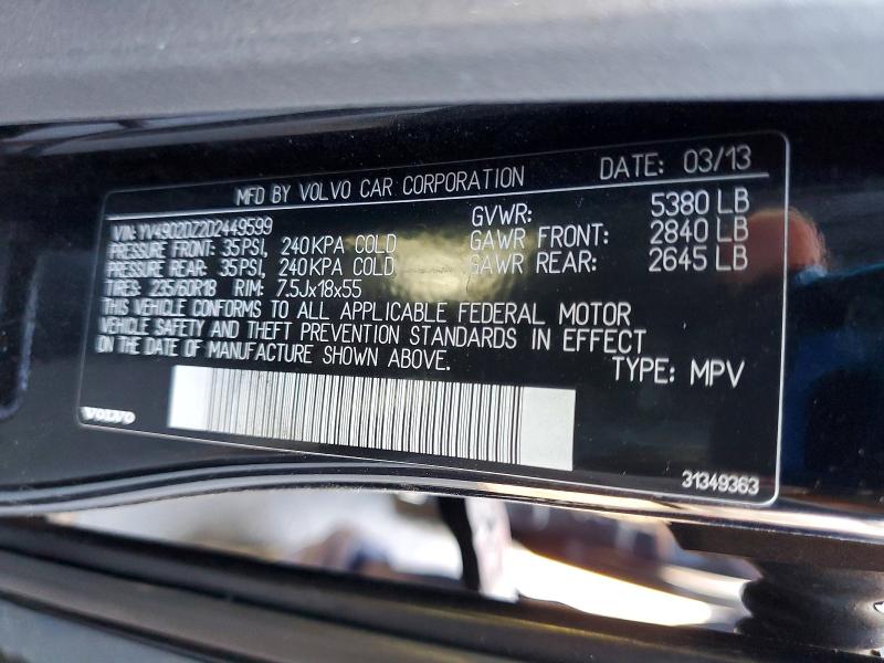 Продажа на аукционе авто 2013 Volvo Xc60, vin: YV4902DZ2D2449599, номер лота: 58400416