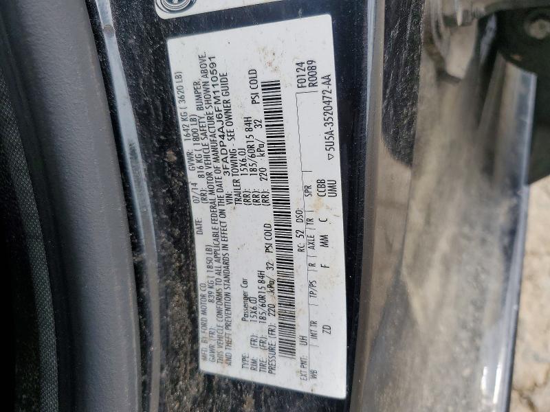 Продажа на аукционе авто 2015 Ford Fiesta, vin: 3FADP4AJ6FM110591, номер лота: 56026936