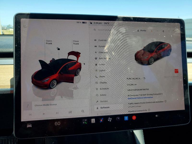Продаж на аукціоні авто 2022 Tesla Model 3, vin: 5YJ3E1EA3NF186793, номер лоту: 59364796