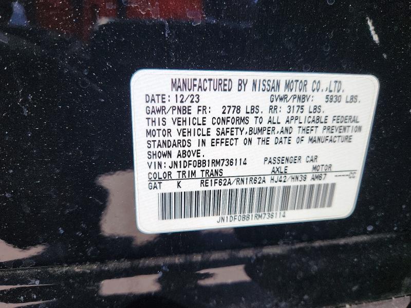 2024 Nissan Ariya მანქანა იყიდება აუქციონზე, vin: JN1DF0BB1RM736114, აუქციონის ნომერი: 58409046