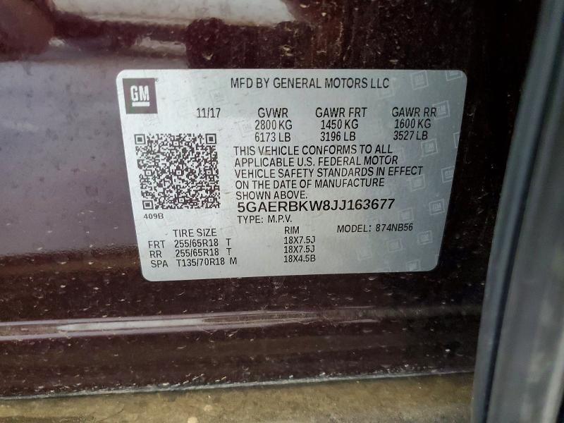 Продажа на аукционе авто 2018 Buick Enclave, vin: 5GAERBKW8JJ163677, номер лота: 59198166
