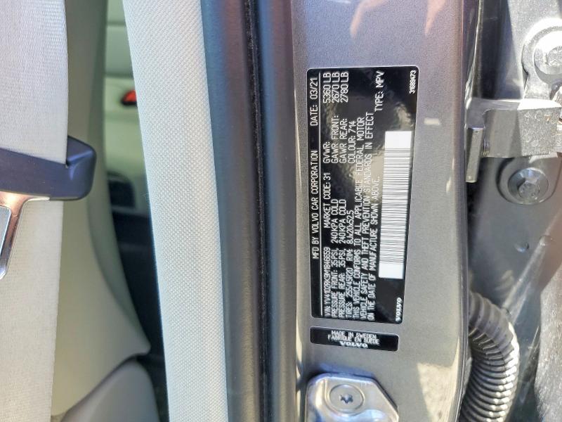 57345276 :رقم المزاد ، YV4102RK9M1846659 vin ، 2021 Volvo Xc60 مزاد بيع