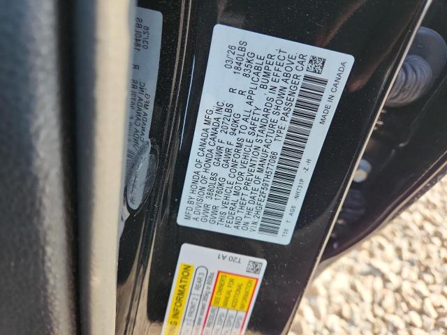 2026 Honda Civic მანქანა იყიდება აუქციონზე, vin: 2HGFE2F59TH577086, აუქციონის ნომერი: 56572326