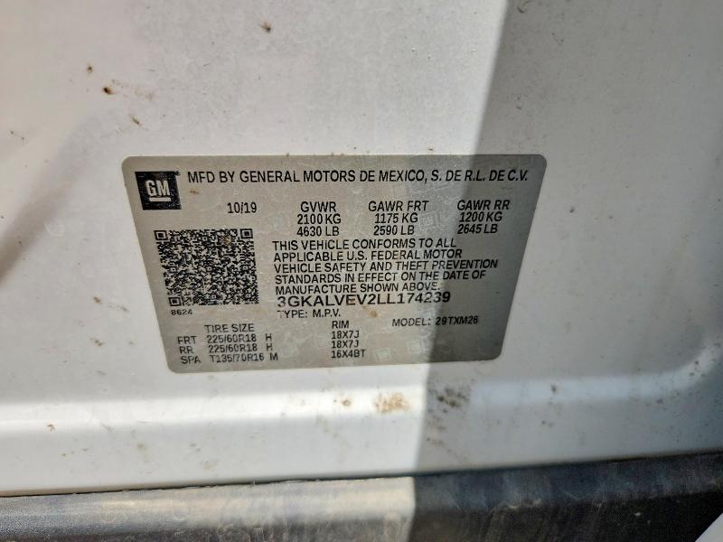 56969376 :رقم المزاد ، 3GKALVEV2LL174239 vin ، 2020 Gmc Terrain مزاد بيع