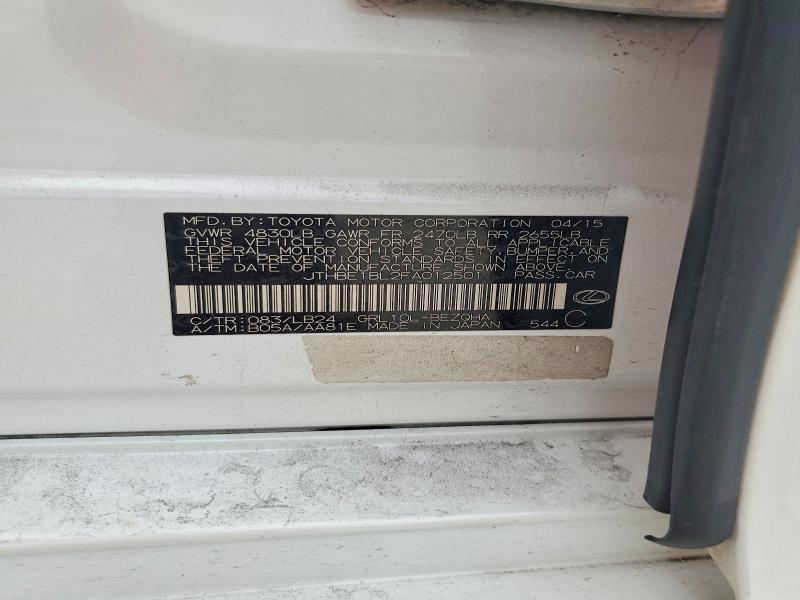 Продажа на аукционе авто 2015 Lexus Gs, vin: JTHBE1BL2FA012501, номер лота: 58412466