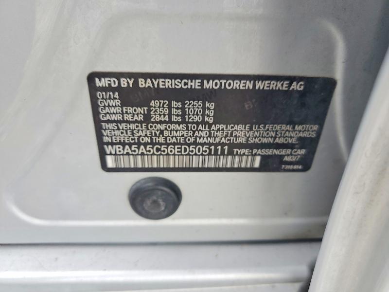 Aukcja sprzedaży 2014 Bmw 528, vin: WBA5A5C56ED505111, numer aukcji: 56943436