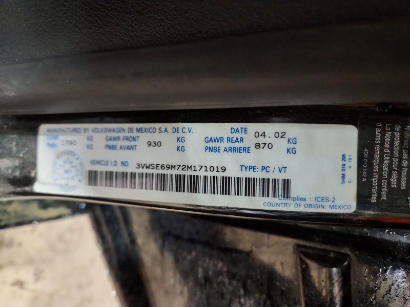 Aukcja sprzedaży 2002 Volkswagen Jetta, vin: 3VWSE69M72M171019, numer aukcji: 55972066