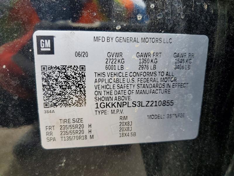 Aukcja sprzedaży 2020 Gmc Acadia, vin: 1GKKNPLS3LZ210855, numer aukcji: 55992396
