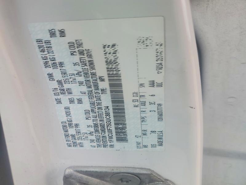 Aukcja sprzedaży 2016 Ford Escape, vin: 1FMCU0F75GUC88134, numer aukcji: 56492536