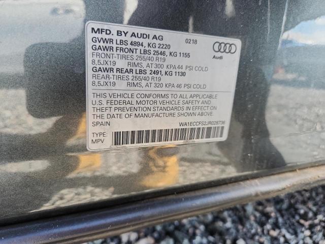 54790256 :رقم المزاد ، WA1ECCFS2JR028736 vin ، 2018 Audi Q3 مزاد بيع