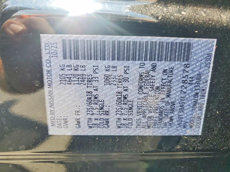 2026 Nissan Rogue მანქანა იყიდება აუქციონზე, vin: 5N1BT3BA5TC728578, აუქციონის ნომერი: 55919776