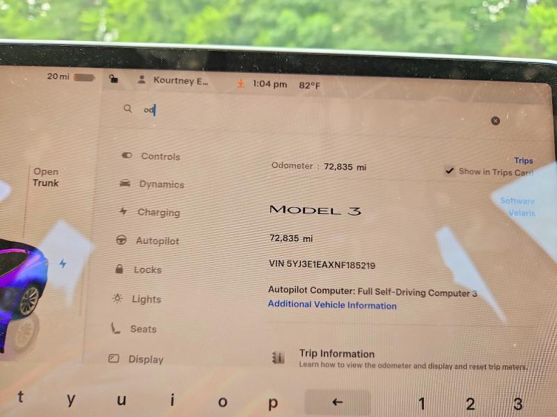Aukcja sprzedaży 2022 Tesla Model 3, vin: 5YJ3E1EAXNF185219, numer aukcji: 58356506