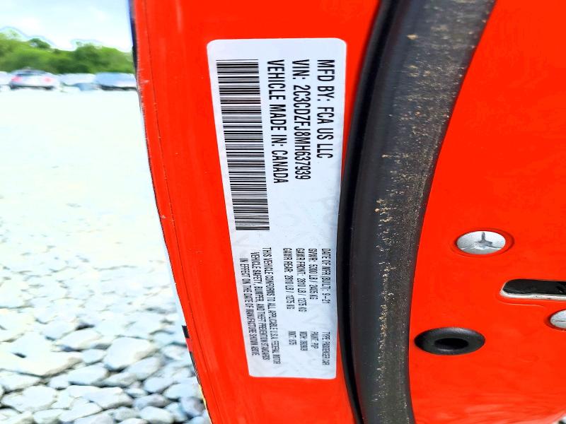 2021 Dodge Challenger მანქანა იყიდება აუქციონზე, vin: 2C3CDZFJ8MH637939, აუქციონის ნომერი: 57675736