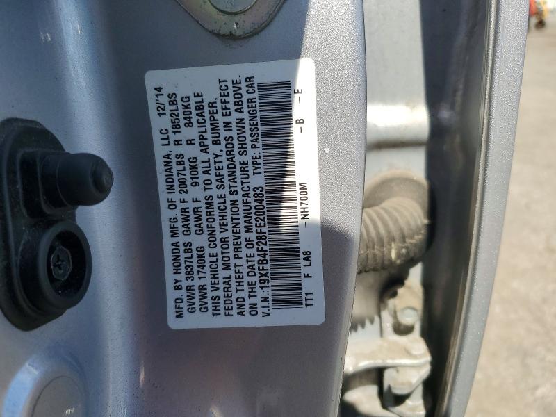 Aukcja sprzedaży 2015 Honda Civic, vin: 19XFB4F28FE200483, numer aukcji: 58546966