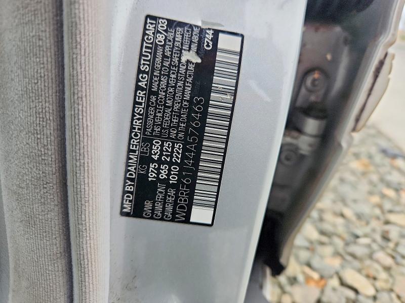 2004 Mercedes-benz C მანქანა იყიდება აუქციონზე, vin: WDBRF61J44A576463, აუქციონის ნომერი: 58074156