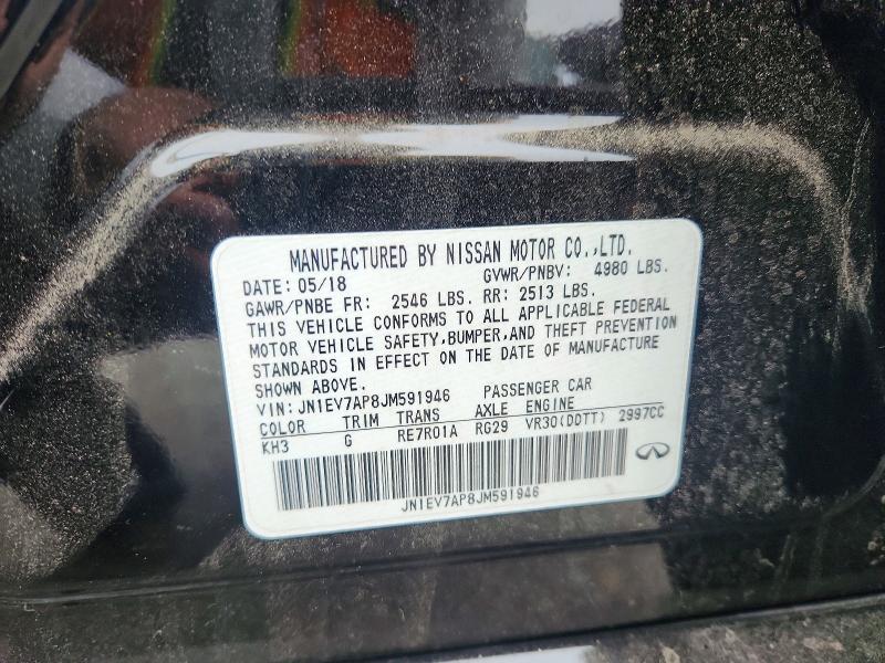 Aukcja sprzedaży 2018 Infiniti Q50, vin: JN1EV7AP8JM591946, numer aukcji: 58807036