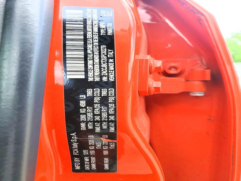 2016 Jeep Renegade მანქანა იყიდება აუქციონზე, vin: ZACCJBCT2GPC92279, აუქციონის ნომერი: 55450816
