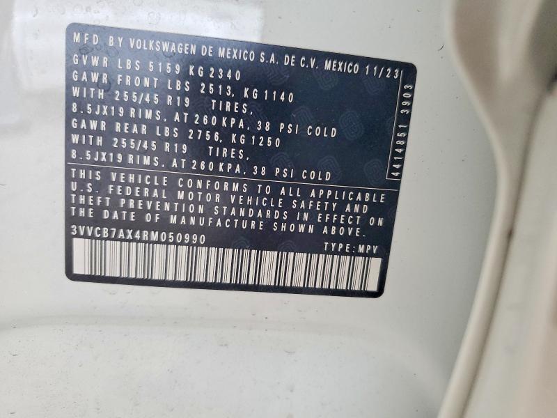 Продажа на аукционе авто 2024 Volkswagen Tiguan, vin: 3VVCB7AX4RM050990, номер лота: 55423686