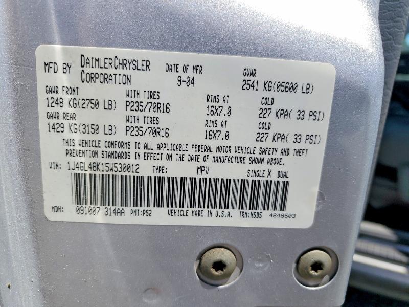 Продаж на аукціоні авто 2005 Jeep Liberty, vin: 1J4GL48K15W530012, номер лоту: 57731156