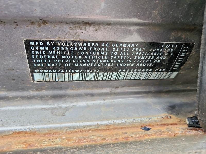 Продаж на аукціоні авто 2012 Volkswagen Golf, vin: WVWDM7AJ1CW200392, номер лоту: 56471616