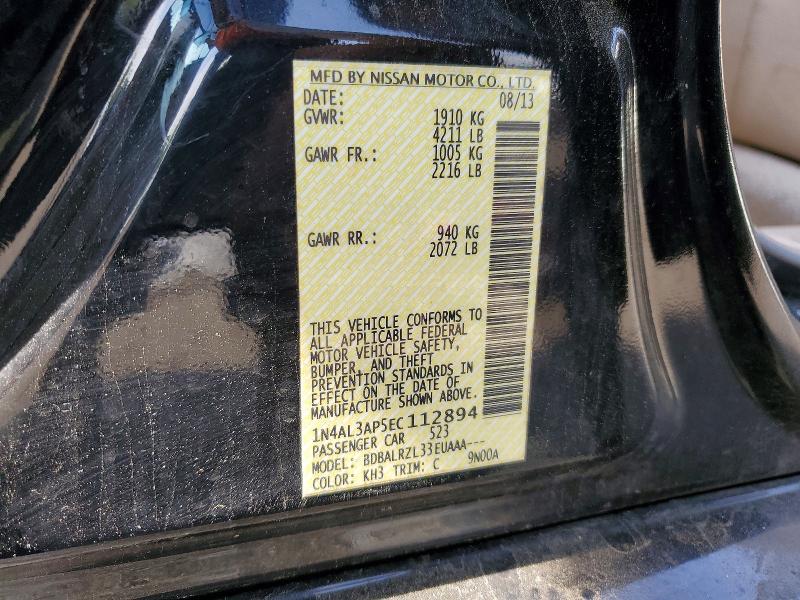 58797356 :رقم المزاد ، 1N4AL3AP5EC112894 vin ، 2014 Nissan Altima مزاد بيع