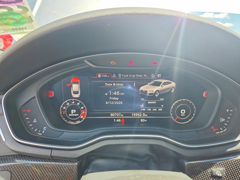 2018 Audi S5 მანქანა იყიდება აუქციონზე, vin: WAUB4CF55JA012347, აუქციონის ნომერი: 56929066