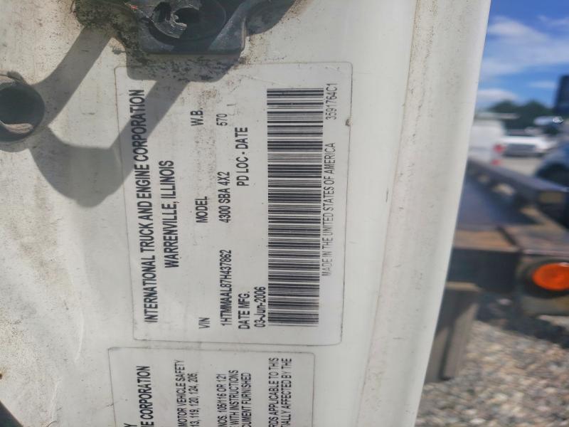 56318886 :رقم المزاد ، 1HTMMAAL87H437862 vin ، 2007 International 4000 مزاد بيع