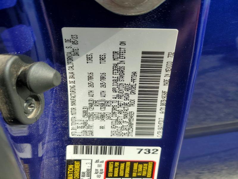 55421326 :رقم المزاد ، 3TMCZ5AN0PM594929 vin ، 2023 Toyota Tacoma مزاد بيع