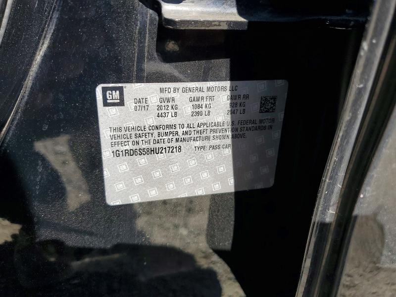 Продаж на аукціоні авто 2017 Chevrolet Volt, vin: 1G1RD6S58HU217218, номер лоту: 58320526