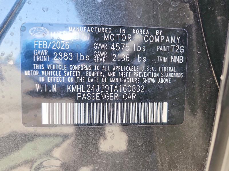 Продажа на аукционе авто 2026 Hyundai Sonata Hybrid, vin: KMHL24JJ9TA160832, номер лота: 57305376