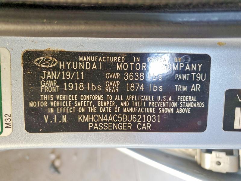 Продаж на аукціоні авто 2011 Hyundai Accent, vin: KMHCN4AC5BU621031, номер лоту: 57872356