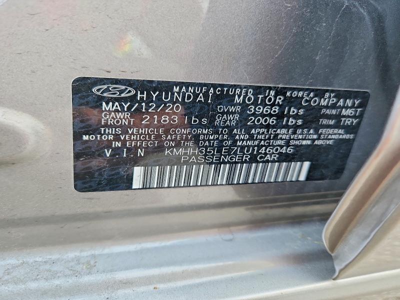 2020 Hyundai Elantra Gt მანქანა იყიდება აუქციონზე, vin: KMHH35LE7LU146046, აუქციონის ნომერი: 56088926