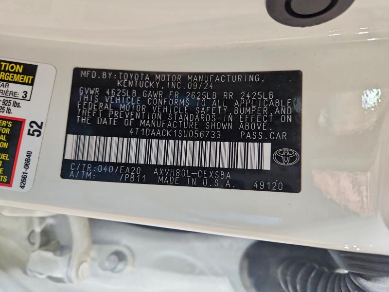 Продажа на аукционе авто 2025 Toyota Camry, vin: 4T1DAACK1SU056733, номер лота: 53232396