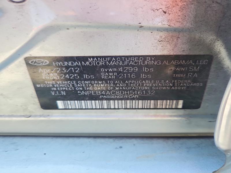 Продаж на аукціоні авто 2013 Hyundai Sonata, vin: 5NPEB4AC8DH516132, номер лоту: 56818516