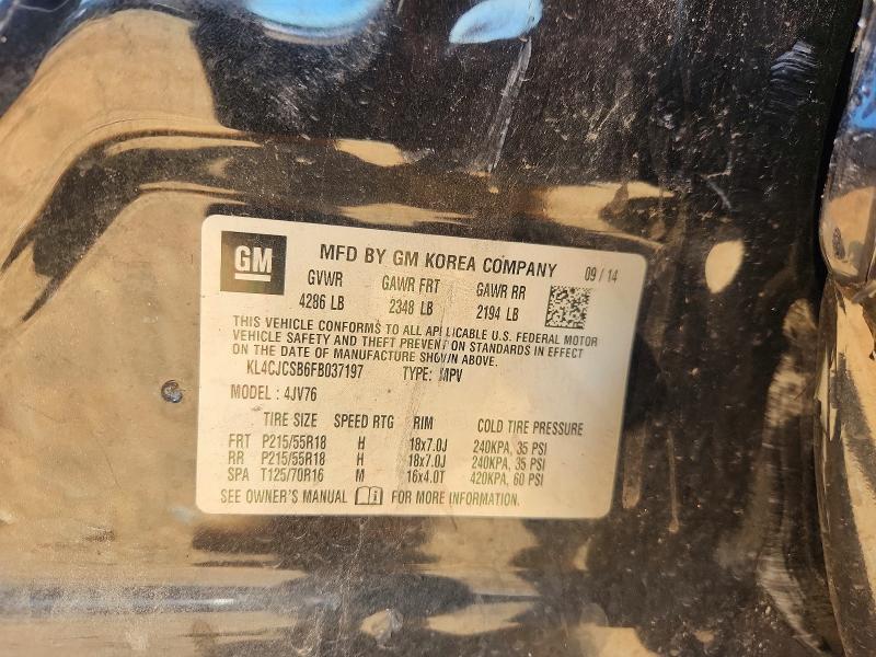 2015 Buick Encore მანქანა იყიდება აუქციონზე, vin: KL4CJCSB6FB037197, აუქციონის ნომერი: 56704036