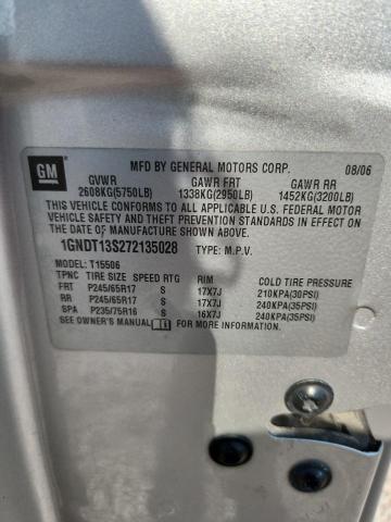 Продаж на аукціоні авто 2007 Chevrolet Trailblazer, vin: 1GNDT13S272135028, номер лоту: 56631286