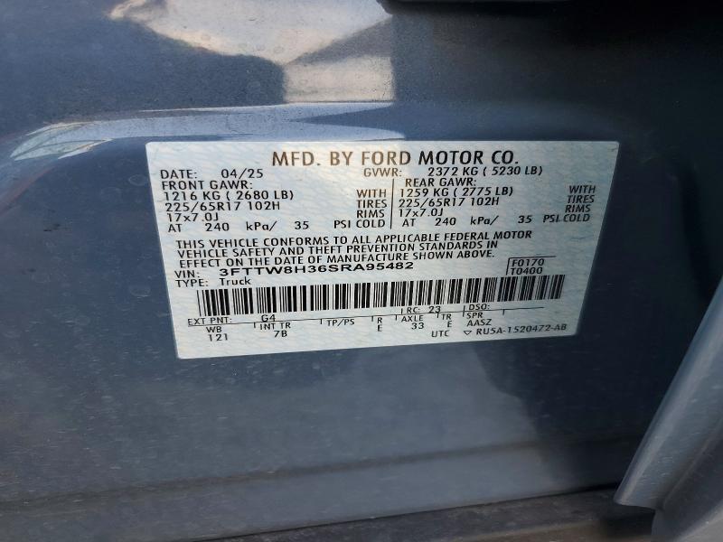 Aukcja sprzedaży 2025 Ford Maverick, vin: 3FTTW8H36SRA95482, numer aukcji: 55787016