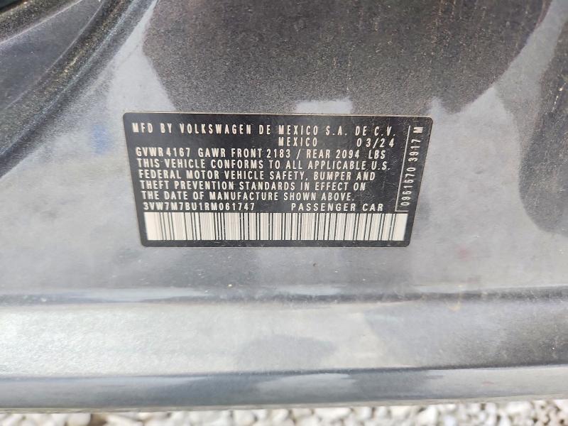 Aukcja sprzedaży 2024 Volkswagen Jetta, vin: 3VW7M7BU1RM061747, numer aukcji: 55931156