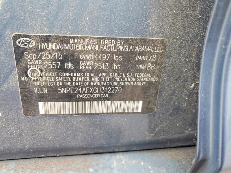 Продаж на аукціоні авто 2016 Hyundai Sonata, vin: 5NPE24AFXGH312270, номер лоту: 57535276