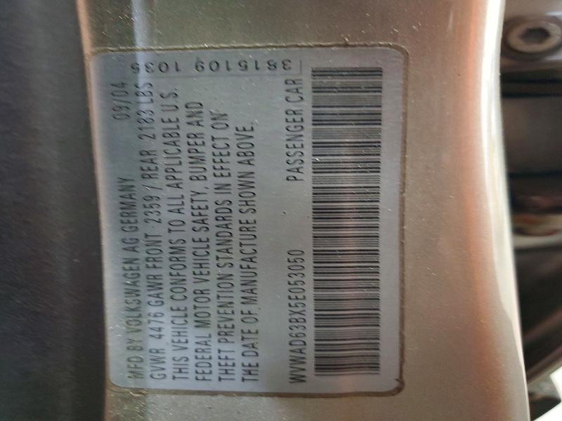 Auction sale of the 2005 Volkswagen Passat, vin: WVWAD63BX5E053050, lot number: 57322126