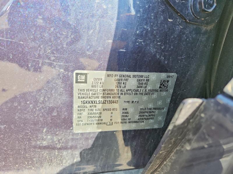 Продаж на аукціоні авто 2018 Gmc Acadia, vin: 1GKKNXLS0JZ130443, номер лоту: 59582346