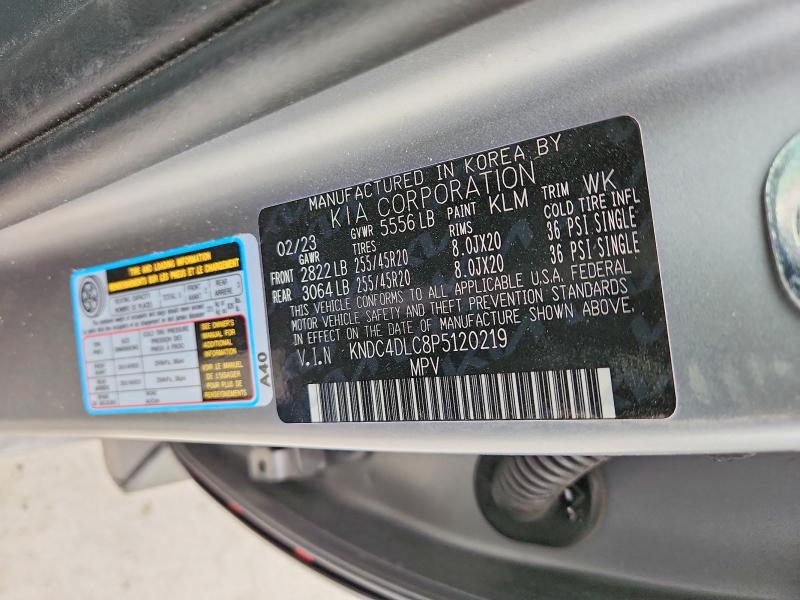 2023 Kia Ev6 მანქანა იყიდება აუქციონზე, vin: KNDC4DLC8P5120219, აუქციონის ნომერი: 55647006