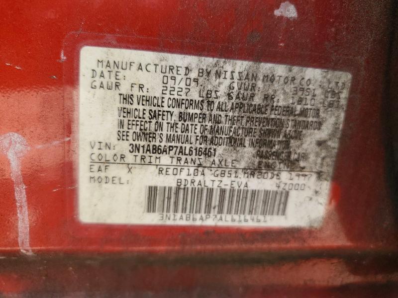 Продаж на аукціоні авто 2010 Nissan Sentra, vin: 3N1AB6AP7AL616461, номер лоту: 85771345