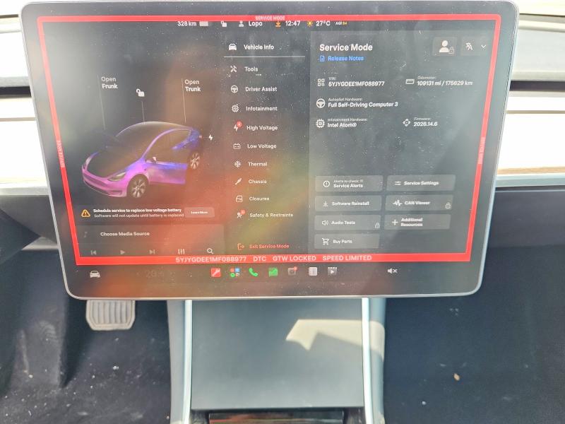 Продажа на аукционе авто 2021 Tesla Model Y, vin: 5YJYGDEE1MF088977, номер лота: 56641996