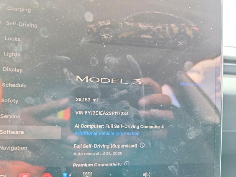 Aukcja sprzedaży 2025 Tesla Model 3, vin: 5YJ3E1EA2SF117234, numer aukcji: 59389286