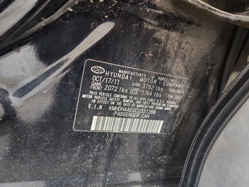 55423376 :رقم المزاد ، KMHDH4AE0CU331388 vin ، 2012 Hyundai Elantra مزاد بيع