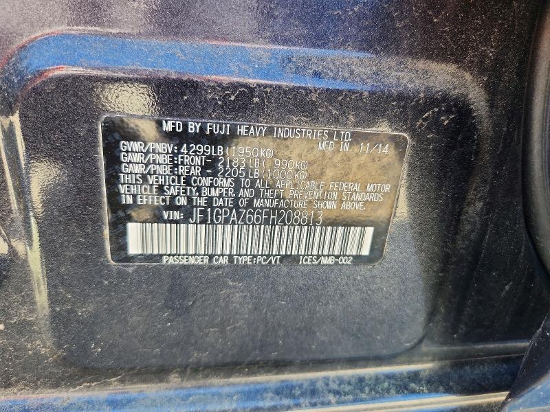 Продаж на аукціоні авто 2015 Subaru Impreza, vin: JF1GPAZ66FH208813, номер лоту: 56862196