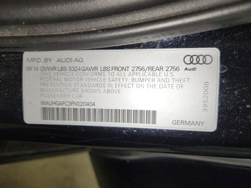 Продаж на аукціоні авто 2015 Audi A6, vin: WAUHGAFC3FN020404, номер лоту: 57521786
