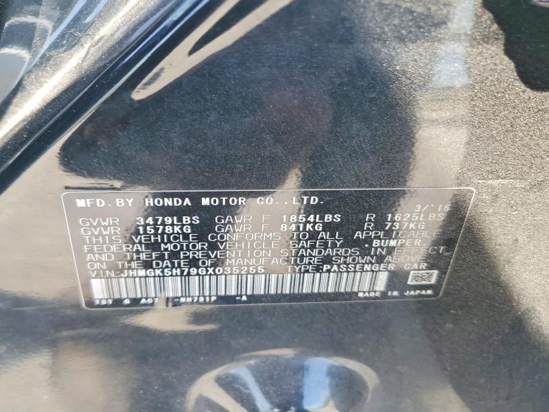 Aukcja sprzedaży 2016 Honda Fit, vin: JHMGK5H79GX035255, numer aukcji: 56573496