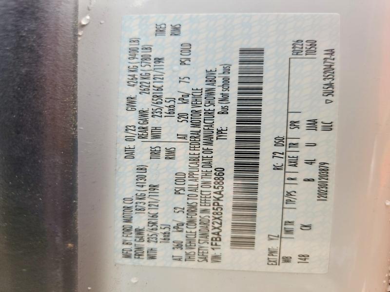 Aukcja sprzedaży 2023 Ford Transit, vin: 1FBAX2X85PKA58860, numer aukcji: 69057436